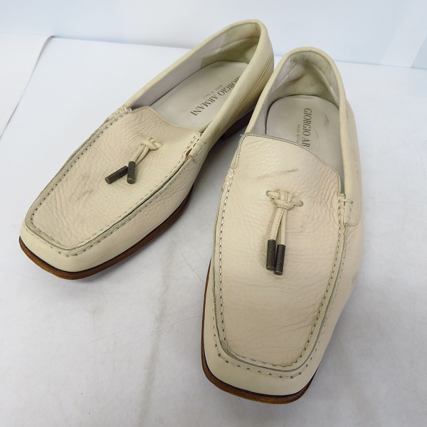 実際に弊社で買取させて頂いたGIORGIO ARMANI/ジョルジオアルマーニ ローファー/レザーシューズ/ホワイト系/40