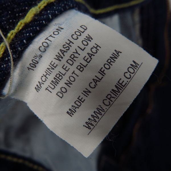 実際に弊社で買取させて頂いたTHE CRIMIE/クライミー デニムパンツ/ジーンズ Size：34の画像 6枚目