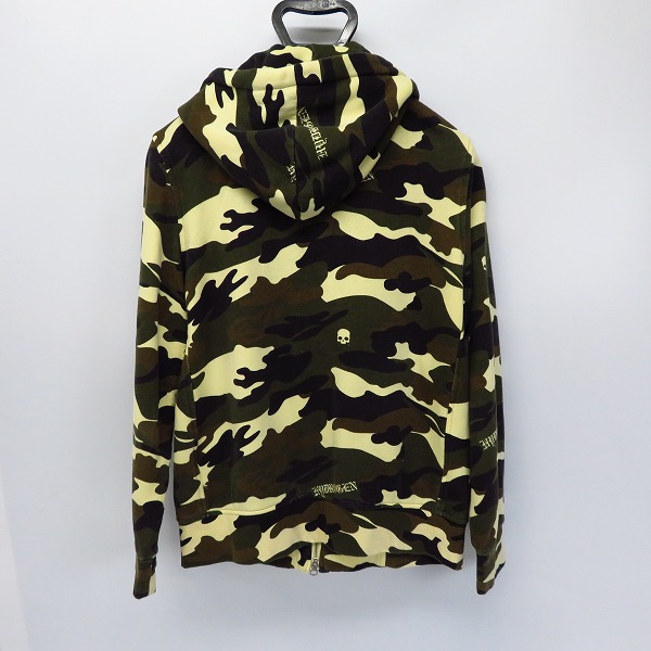 実際に弊社で買取させて頂いたHYDROGEN/ハイドロゲン 迷彩/カモ柄 スカル刺繍パーカー Sの画像 1枚目