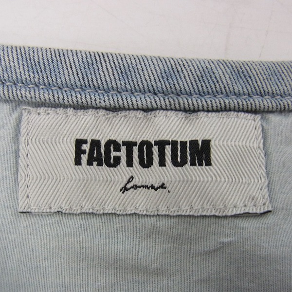 実際に弊社で買取させて頂いたFACTOTUM/ファクトタム デニム カットソー/44の画像 2枚目