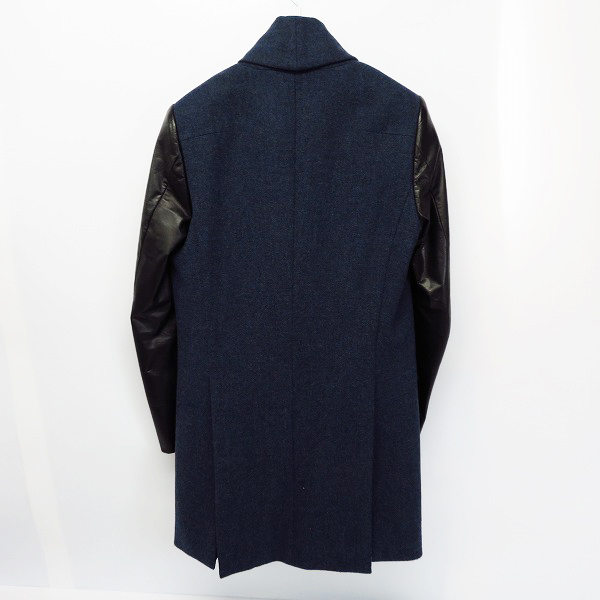 実際に弊社で買取させて頂いたato/アトウ カシミア混/ウール 袖 カウハイド/レザー切替 チェスターコート/ジャケット AM12C-J19/44の画像 1枚目