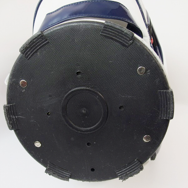 実際に弊社で買取させて頂いたLe coq sportif/ルコックスポルティフ 9型47インチ対応 キャディバッグ ホワイト×レッド×ネイビー/QQ1176の画像 6枚目