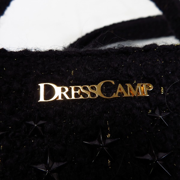 実際に弊社で買取させて頂いたDRESSCAMP/ドレスキャンプ スター スタッズ トートバッグ/ハンドバッグ ブラックの画像 4枚目