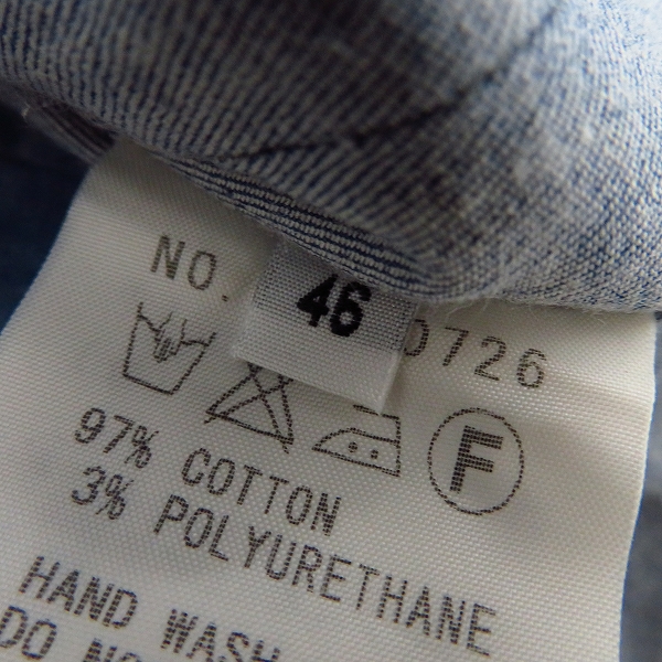 実際に弊社で買取させて頂いたFACTOTUM/ファクトタム デニムライン ボタンダウンシャツ/46の画像 4枚目
