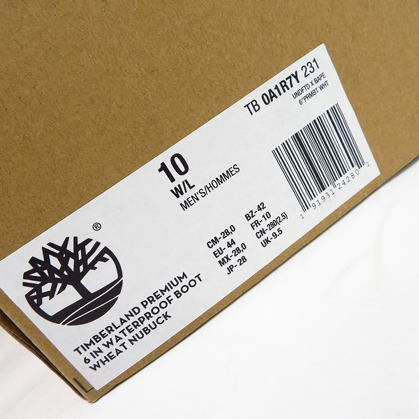 実際に弊社で買取させて頂いたA BATHING APE×Timberland/アベイシングエイプ×ティンバーランド コラボ プレミアムブーツ/10Wの画像 8枚目