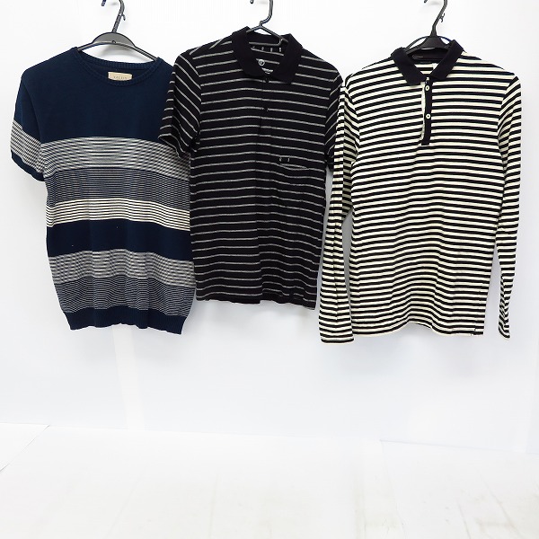 実際に弊社で買取させて頂いたFACTOTUM/ファクトタム 長袖/半袖 ポロシャツ/ボーダーカットソー Size：46 3点セット
