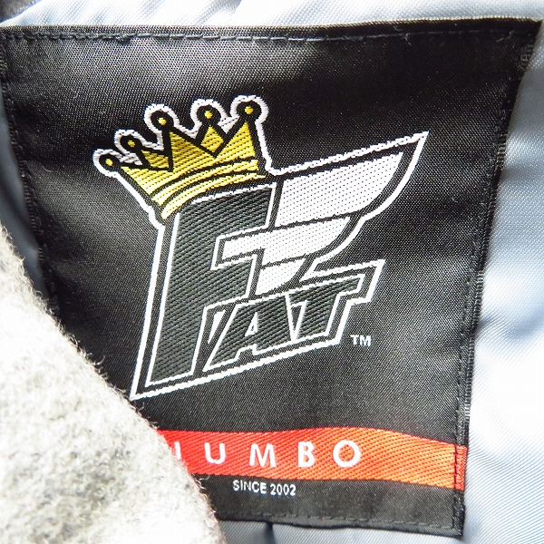 実際に弊社で買取させて頂いたFAT/エフエーティー  ウール Pコート グレー JUMBOの画像 2枚目