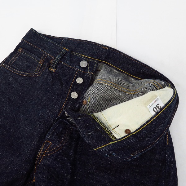 実際に弊社で買取させて頂いたWAREHOUSE/ウェアハウス DUBBLEWORKS/ダブルワークス Lot 1001 ボタンフライ デニムパンツ/ジーンズ 30の画像 2枚目