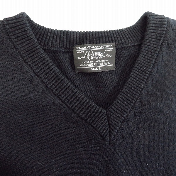 実際に弊社で買取させて頂いたTHE CRIMIE/クライミー 1ポイントロゴ ロングスリーブ/長袖 コットン プルオーバー Size：Lの画像 4枚目