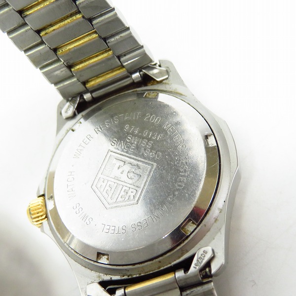 実際に弊社で買取させて頂いたTAG Heuer/タグホイヤー プロフェッショナル 2000シリーズ コンビ 974.013F【動作未確認】の画像 3枚目
