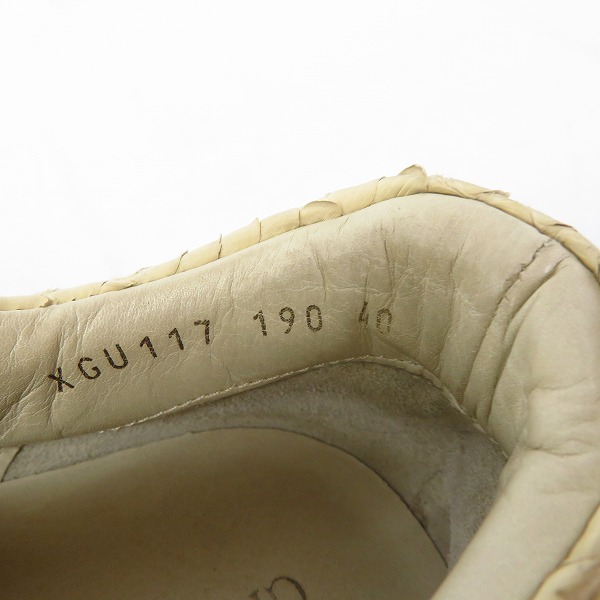 実際に弊社で買取させて頂いたGIORGIO ARMANI/ジョルジオアルマーニ パイソンレザー/シューズ/40の画像 5枚目