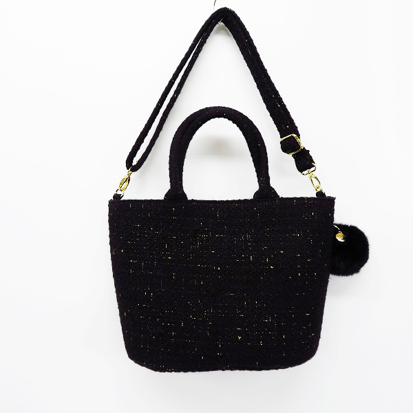 実際に弊社で買取させて頂いたDRESSCAMP/ドレスキャンプ スター スタッズ トートバッグ/ハンドバッグ ブラックの画像 1枚目