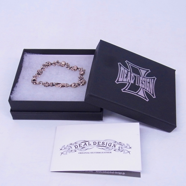 実際に弊社で買取させて頂いたDEAL DESIGN/ディールデザイン スカル クロスボーン ブレスレット の画像 3枚目