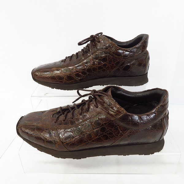 実際に弊社で買取させて頂いたGIORGIO ARMANI/ジョルジオアルマー二 クロコ型押し シューズ 40の画像 3枚目