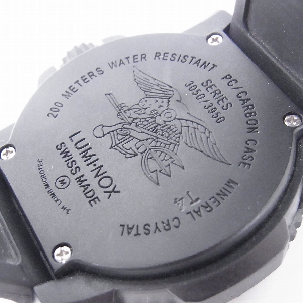 実際に弊社で買取させて頂いたLUMINOX/ルミノックス NAVYSEAL/ネイビー シールズ 3050/3950 ブラックアウト クォーツ/腕時計/ウォッチの画像 3枚目