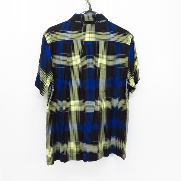 実際に弊社で買取させて頂いたTHE CRIMIE/クライミー チェック柄 ハーフスリーブ/半袖 レーヨン シャツ Size：Lの画像 1枚目
