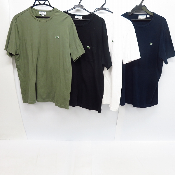 実際に弊社で買取させて頂いたLACOSTE/ラコステ 半袖丸首Tシャツ 4点セット