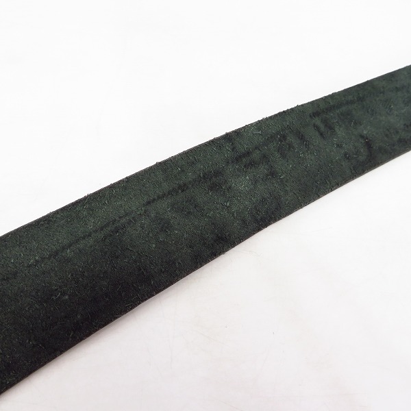 実際に弊社で買取させて頂いたSUGAR CANE/シュガーケーン スクエアバックル レザーベルト ブラック 38の画像 4枚目