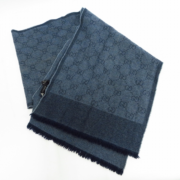 実際に弊社で買取させて頂いたGUCCI/グッチ マフラー ストール CG柄 ウール の画像 1枚目