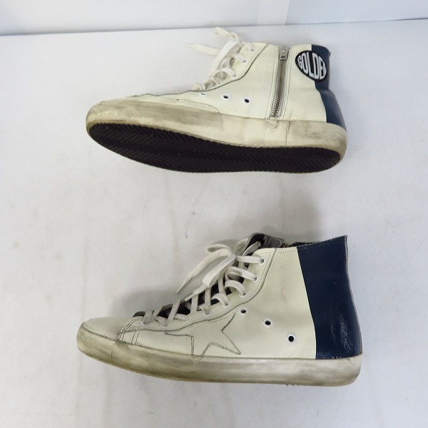 実際に弊社で買取させて頂いたGOLDEN GOOSE/ゴールデングース フランシー ブラックパーム レザーシューズ/40の画像 3枚目