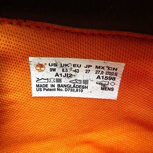 実際に弊社で買取させて頂いたTimberland/ティンバーランド RADFORD/ラドフォード 6インチ ブーツ ブラック TB0A1JI2/27の画像 5枚目