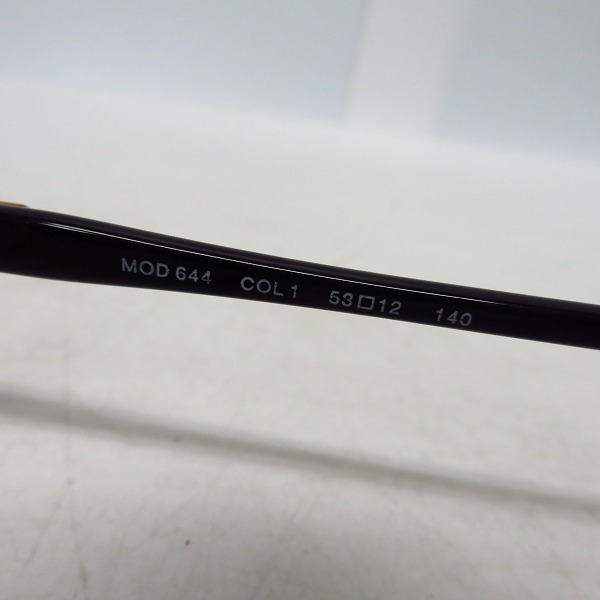 実際に弊社で買取させて頂いたCAZAL/カザール ラウンドサングラス MOD.644 COL.1 ブラック×ゴールドの画像 6枚目