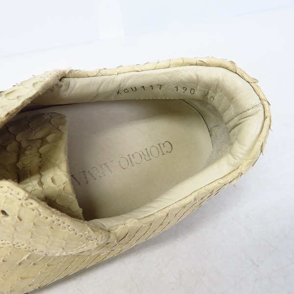 実際に弊社で買取させて頂いたGIORGIO ARMANI/ジョルジオアルマーニ パイソンレザー/シューズ/40の画像 4枚目