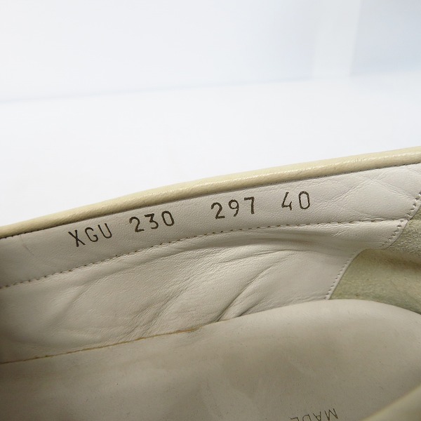 実際に弊社で買取させて頂いたGIORGIO ARMANI/ジョルジオアルマーニ ローファー/レザーシューズ/ホワイト系/40の画像 5枚目