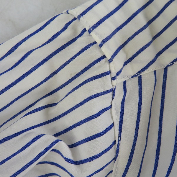 実際に弊社で買取させて頂いたCRIMIE/クライミー ワッペン付き ストライプ柄 ロングスリーブ/長袖 コットンシャツ Size：Lの画像 4枚目