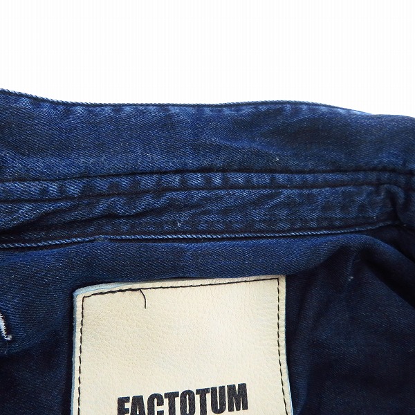 実際に弊社で買取させて頂いたFACTOTUM/ファクトタム インディゴ 長袖デニムシャツ/46の画像 4枚目