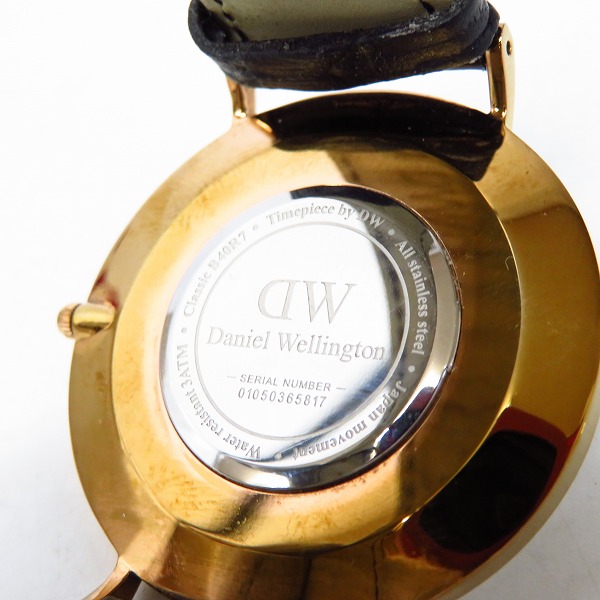 実際に弊社で買取させて頂いた【動作未確認】Daniel Wellington/ダニエルウェリントン レザーベルト クォーツ/腕時計 B40R7の画像 3枚目