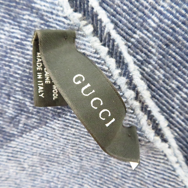 実際に弊社で買取させて頂いたGUCCI/グッチ マフラー ストール CG柄 ウール の画像 3枚目
