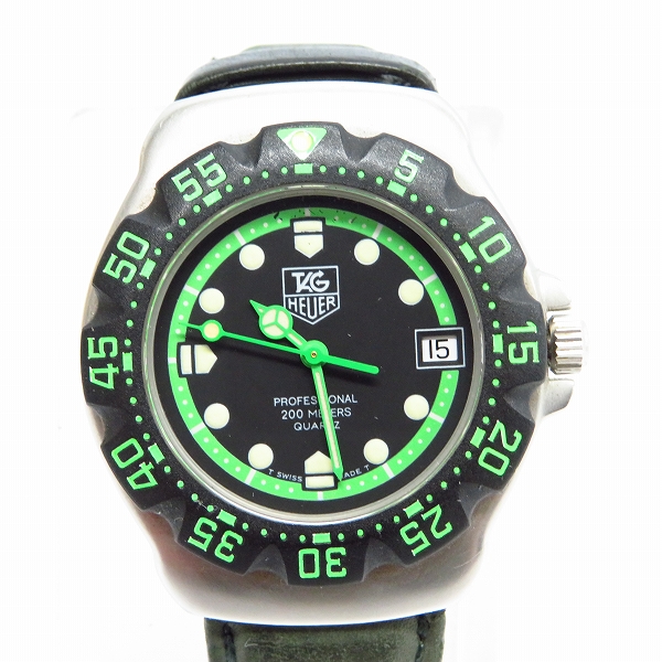 実際に弊社で買取させて頂いたTAG HEUER/タグホイヤー フォーミュラー1 プロフェッショナル 375.513 社外革ベルト 【動作未確認】