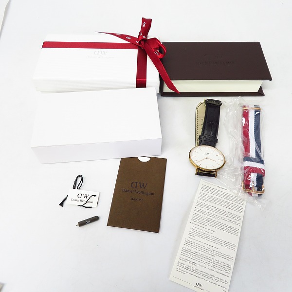 実際に弊社で買取させて頂いた【動作未確認】Daniel Wellington/ダニエルウェリントン レザーベルト クォーツ/腕時計 B40R7の画像 6枚目