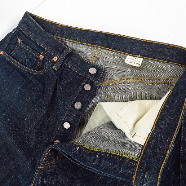 実際に弊社で買取させて頂いたSUGAR CANE/シュガーケーン 1966モデル デニムパンツ/W34の画像 2枚目