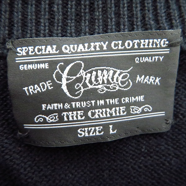 実際に弊社で買取させて頂いたTHE CRIMIE/クライミー 1ポイントロゴ ロングスリーブ/長袖 コットン プルオーバー Size：Lの画像 2枚目