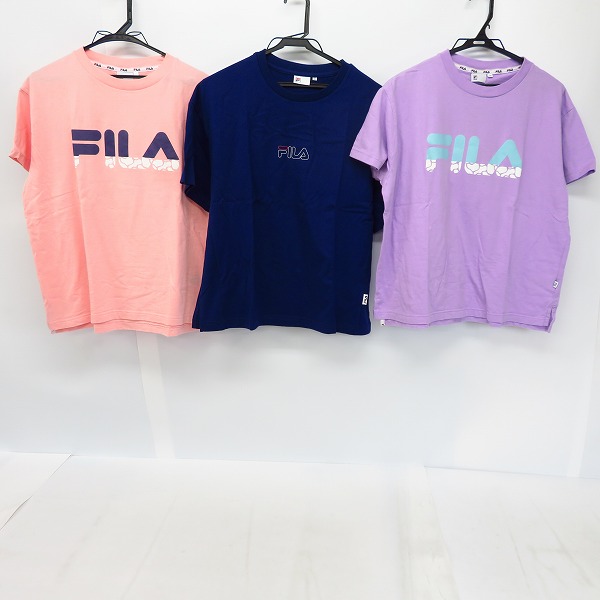 実際に弊社で買取させて頂いたFILA/フィラ サイドスリット/ロゴ入り 半袖カットソー/M 3点セット