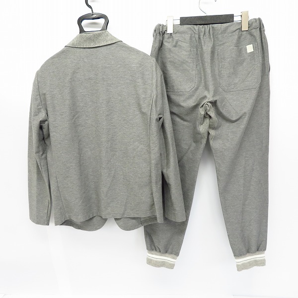 実際に弊社で買取させて頂いたFACTOTUM/ファクトタム ACTIVITY 先染めメランジカルゼ ショートジャケット/イージーパンツ/46 2点セットの画像 1枚目