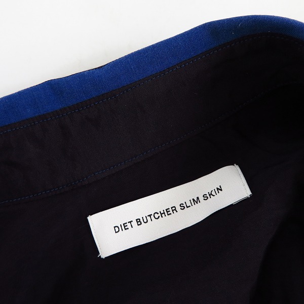 実際に弊社で買取させて頂いた【19SS/未使用】DIET BUTCHER SLIM SKIN/ダイエットブッチャースリムスキン ストライプライトシャツ D191S334/2の画像 2枚目