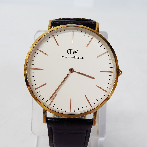 実際に弊社で買取させて頂いた【動作未確認】Daniel Wellington/ダニエルウェリントン レザーベルト クォーツ/腕時計 B40R7