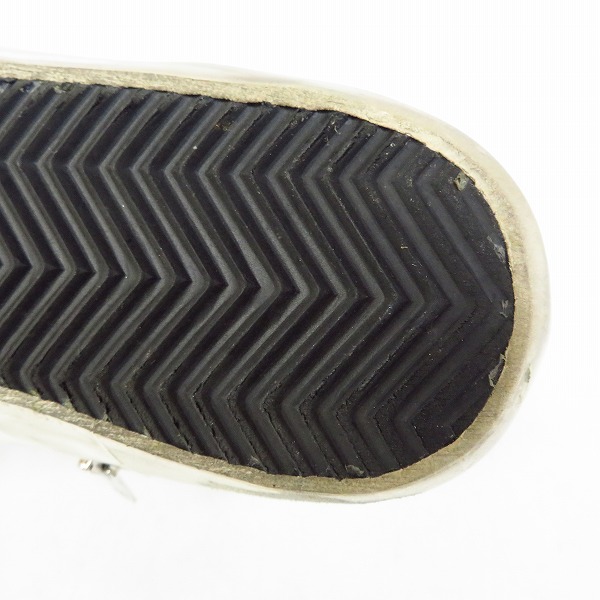 実際に弊社で買取させて頂いたGOLDEN GOOSE/ゴールデングース フランシー ブラックパーム レザーシューズ/40の画像 7枚目