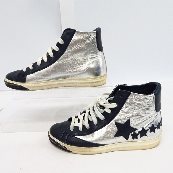 実際に弊社で買取させて頂いたHYDROGEN/ハイドロゲン スカル スター ハイカットスニーカー 38の画像 3枚目