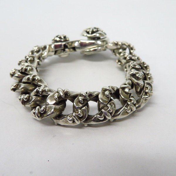 実際に弊社で買取させて頂いたA&G/エーアンドジー ファンシーチェーン クリップブレスレット w/ストーンの画像 2枚目