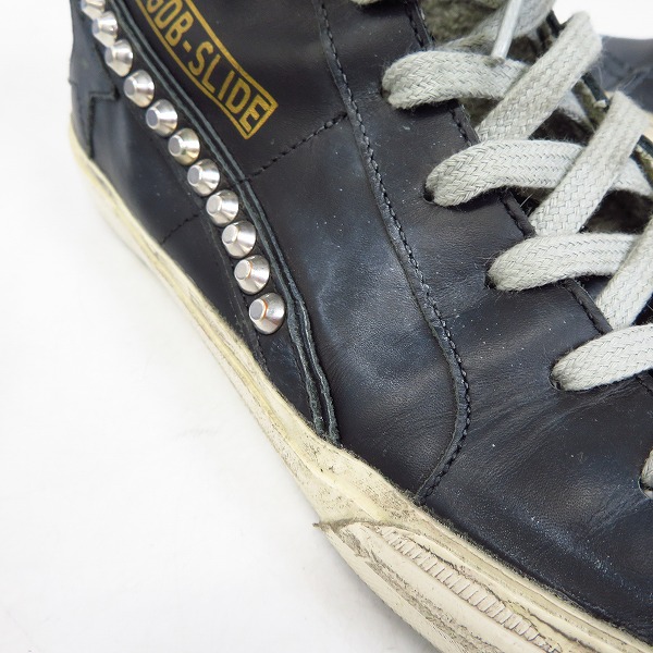 実際に弊社で買取させて頂いたGOLDEN GOOSE/ゴールデングース SLIDE/スライド サイドジップ スタッズレザーシューズ/40の画像 6枚目