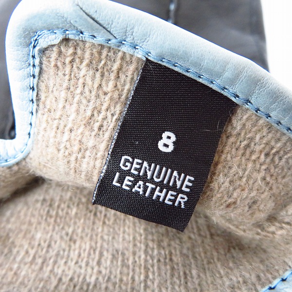 実際に弊社で買取させて頂いたBARNEYS NEWYORK/バーニーズニューヨーク レザー グローブ/手袋/8の画像 3枚目