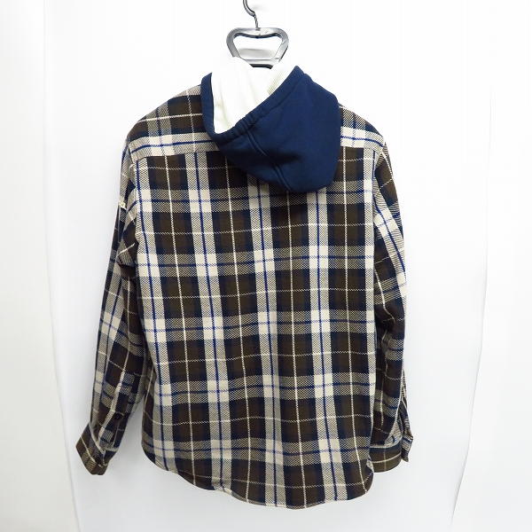 実際に弊社で買取させて頂いたFAT/エフエーティー チェック フード付きシャツジャケット　 F31020-SH15-AB/SKINNY（L）の画像 1枚目