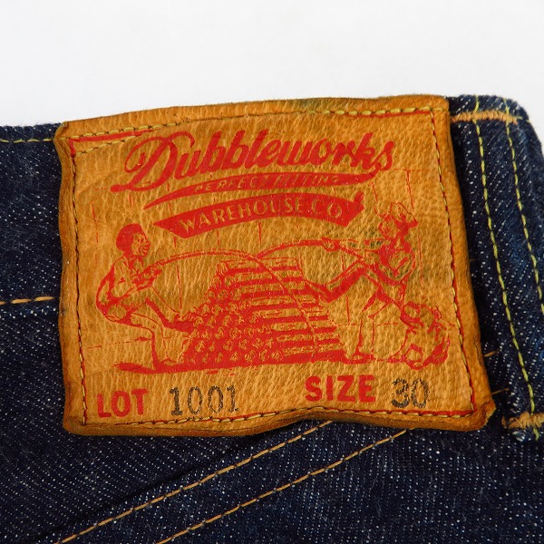 実際に弊社で買取させて頂いたWAREHOUSE/ウェアハウス DUBBLEWORKS/ダブルワークス Lot 1001 ボタンフライ デニムパンツ/ジーンズ 30の画像 3枚目