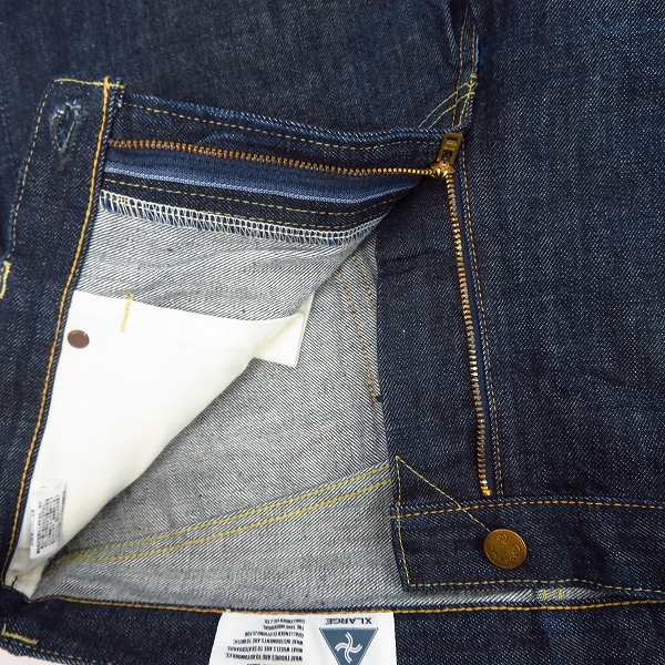 実際に弊社で買取させて頂いたCHALLENGER/チャレンジャー NARROW リジッド インディゴデニムパンツ/XLの画像 3枚目