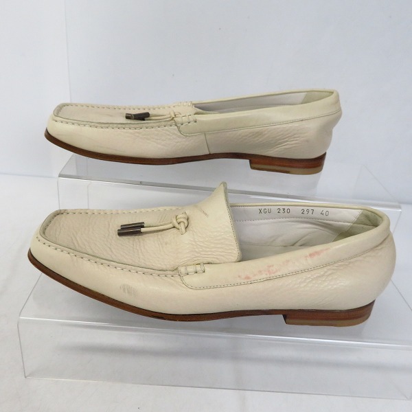 実際に弊社で買取させて頂いたGIORGIO ARMANI/ジョルジオアルマーニ ローファー/レザーシューズ/ホワイト系/40の画像 3枚目