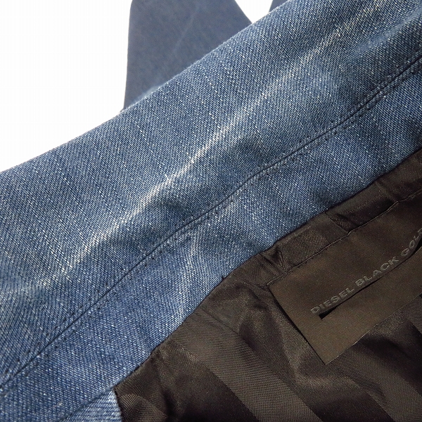 実際に弊社で買取させて頂いたDIESEL BLACK GOLD/ディーゼルブラックゴールド 1BT/1ボタン テーラードジャケット Size：48の画像 7枚目